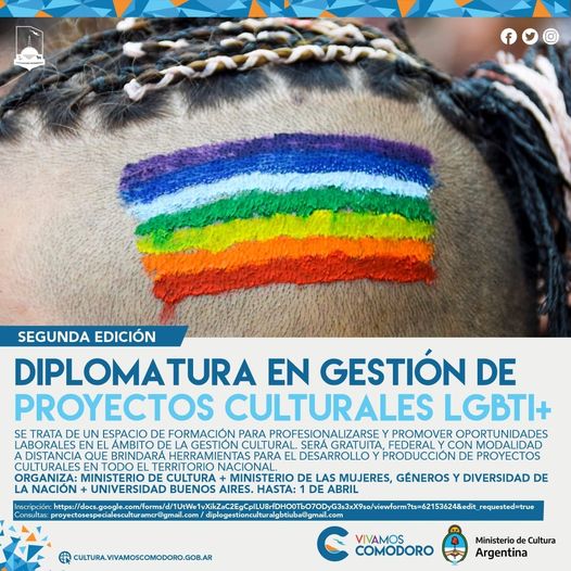 /CERRADA/ Convocatoria de la Diplomatura en Gestión de Proyectos Culturales LGBTI+