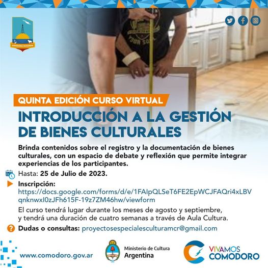 /CERRADA/ Curso virtual “Introducción a la Gestión de Bienes Culturales”