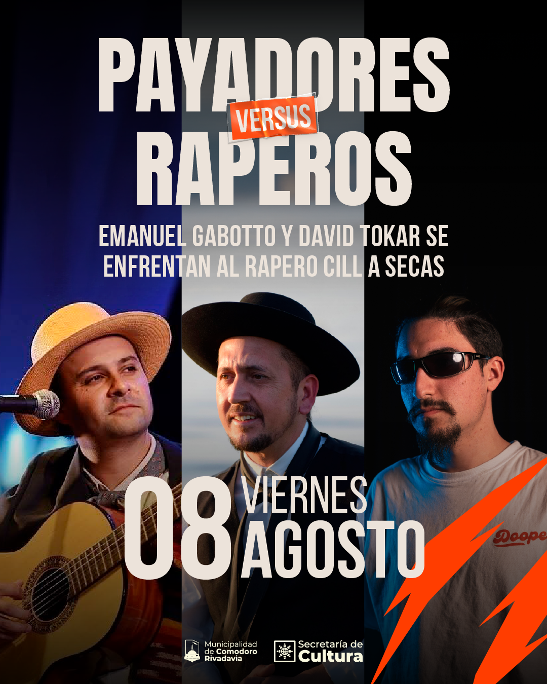 Batalla Payadores Emanuel Gabotto y David Tokar vs Rapero Nacional Cill a Secas