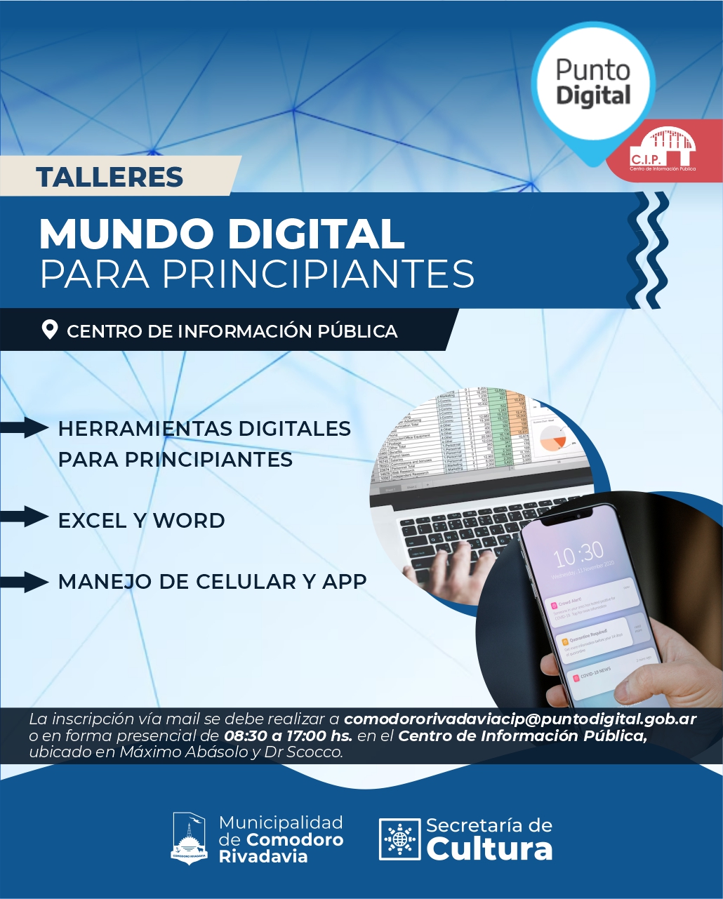  Inscripciones a nuevos talleres gratuitos en el CIP