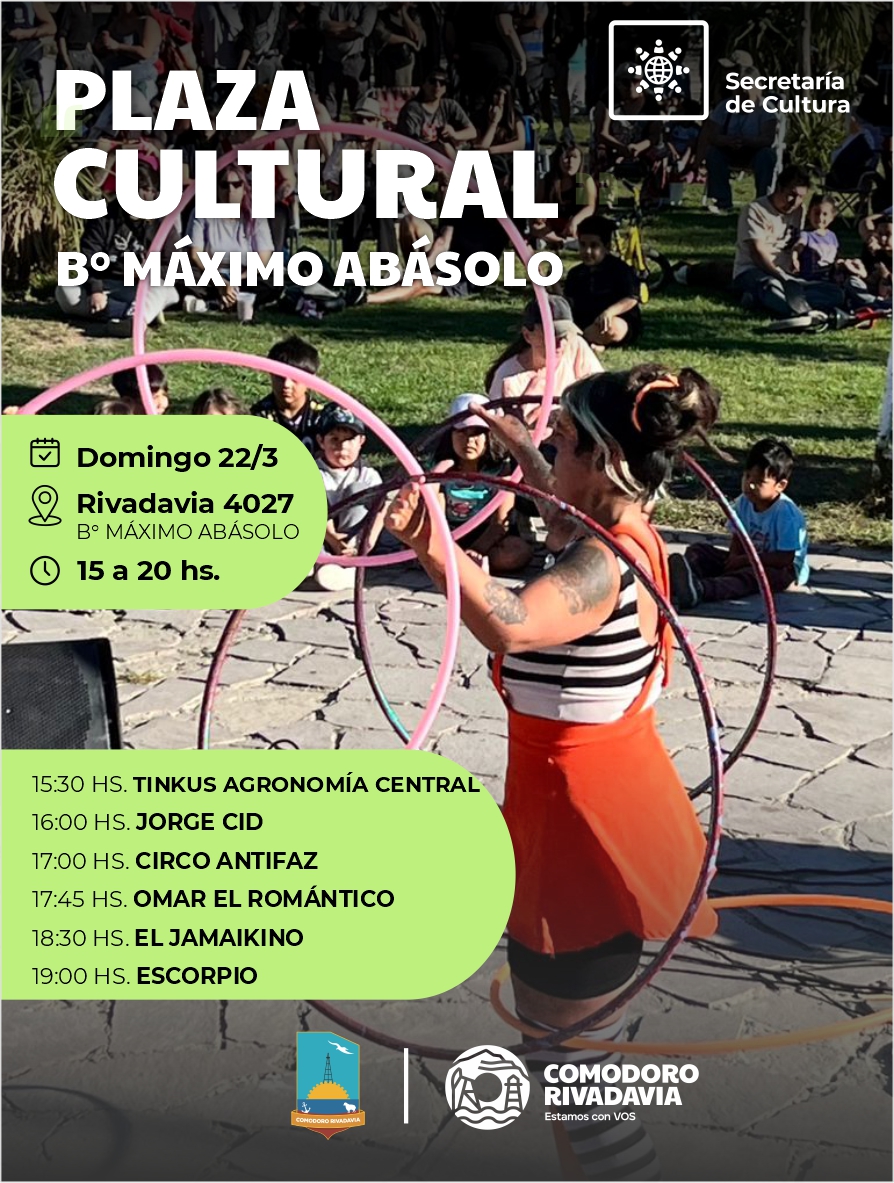 ¡Este finde estamos en barrio Máximo Abasolo!