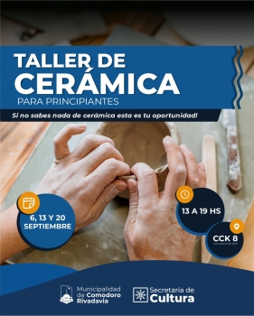 Taller de cerámica para principiantes