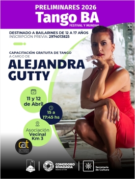 SEMINARIOS  DE TANGO A CARGO DE ALEJANDRA GUTTY 